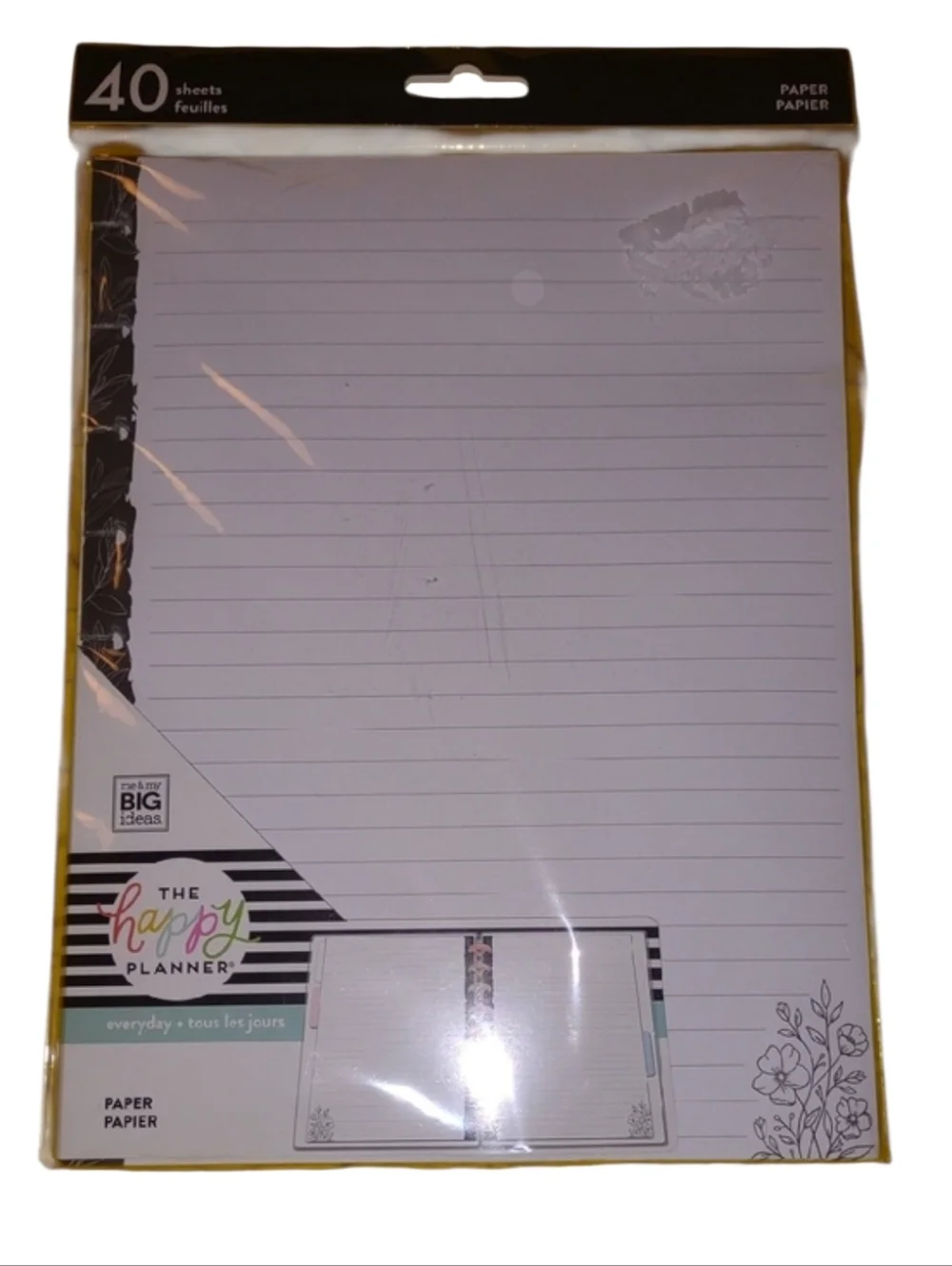 The Happy Planner Lined pages 40 – White NEW